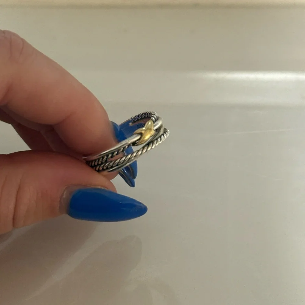 David Yurman Two-Tone Cable Ring - Picture 3 of 4